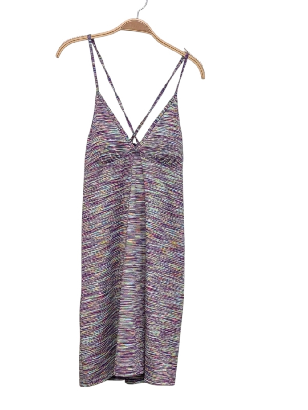 Athleta Space Dye Criss Cross Strap Athletic Dress Medium